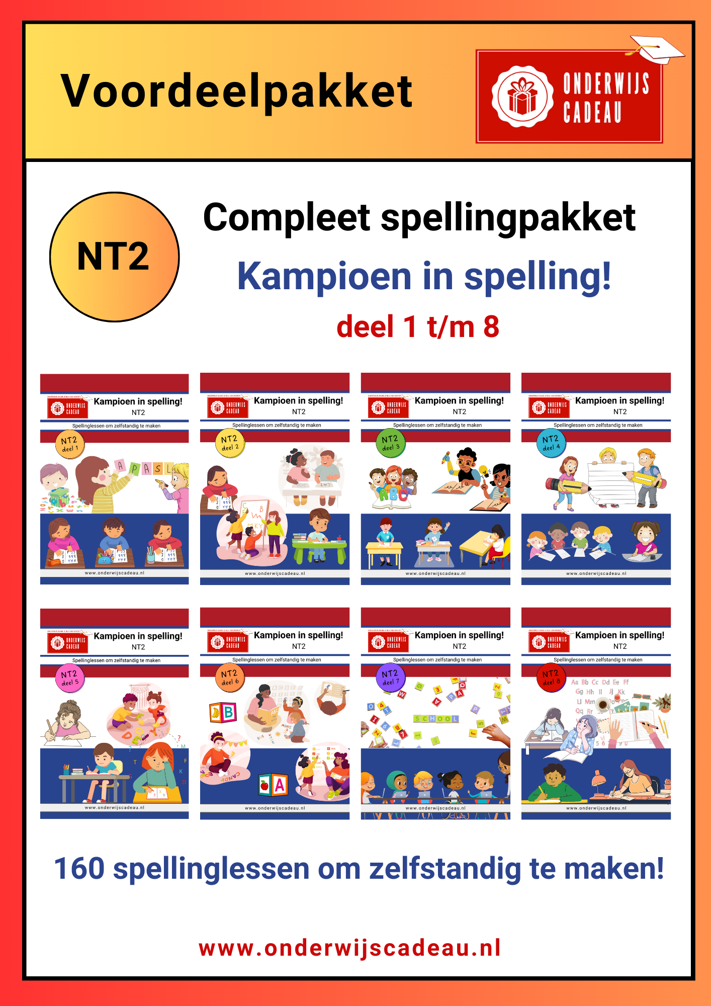 Compleet spellingpakket NT2 - Deel 1 t/m 8