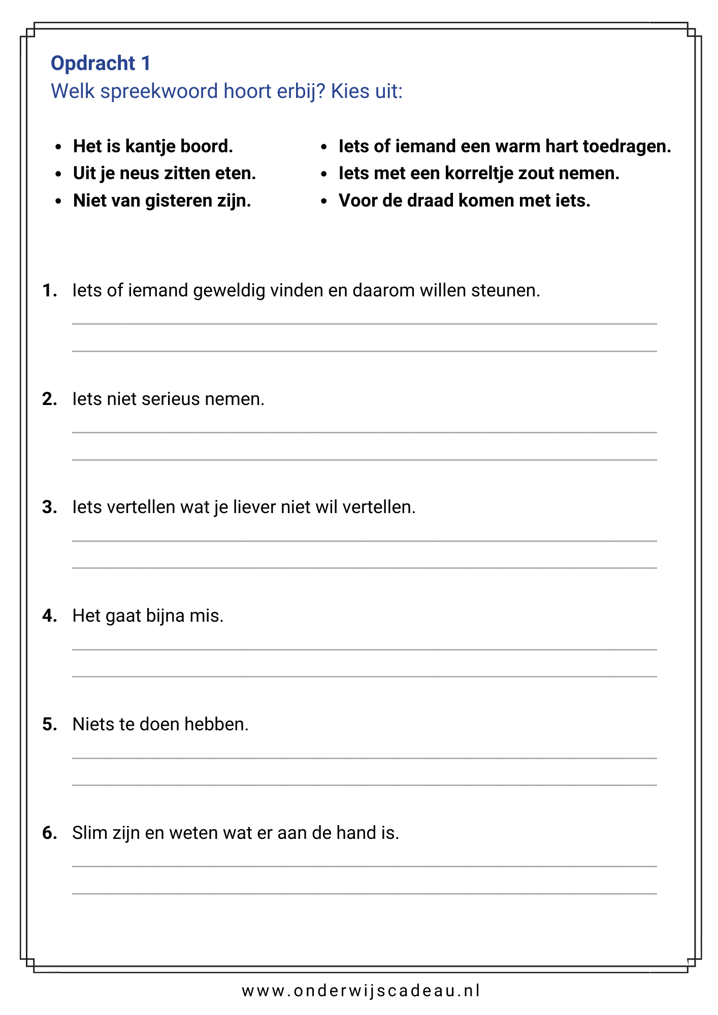 Kampioen in spreekwoorden! - Deel 2
