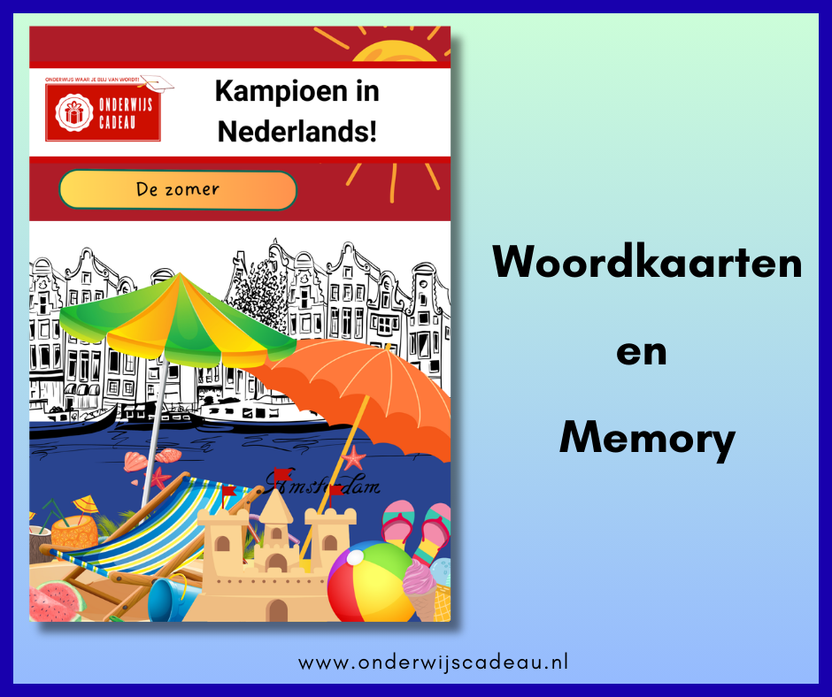 De zomer (NT2) - Woordkaarten en memory