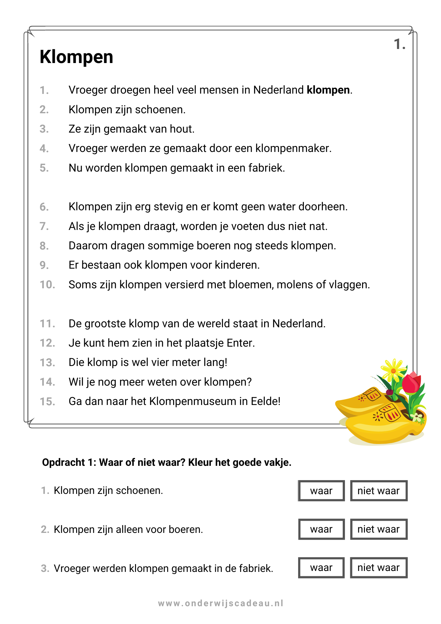 Kampioen in begrijpend lezen! - Thema: Nederland (groep 4)