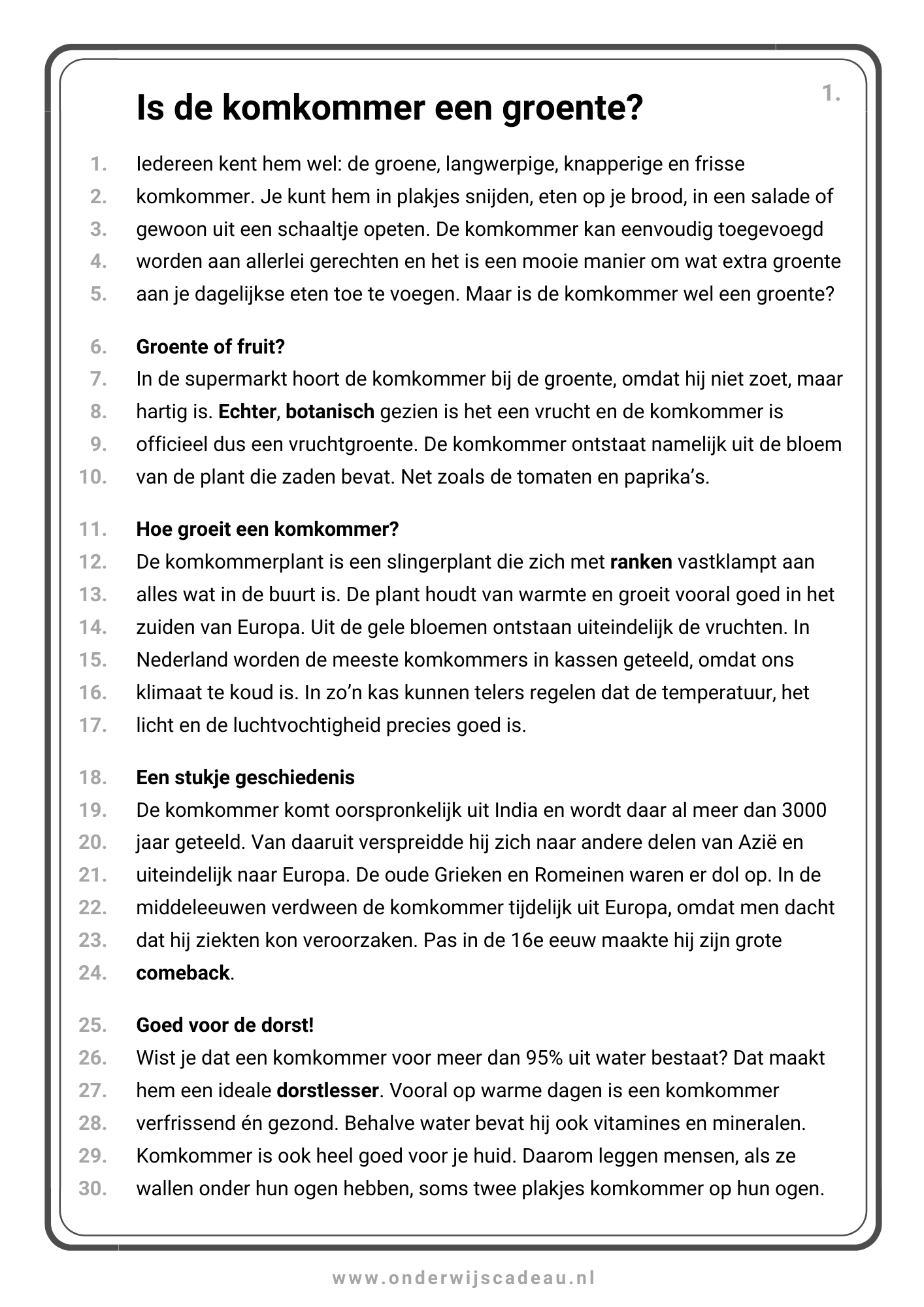Kampioen in begrijpend lezen! - Groep 5, 6 en 7 (20 teksten van de week)