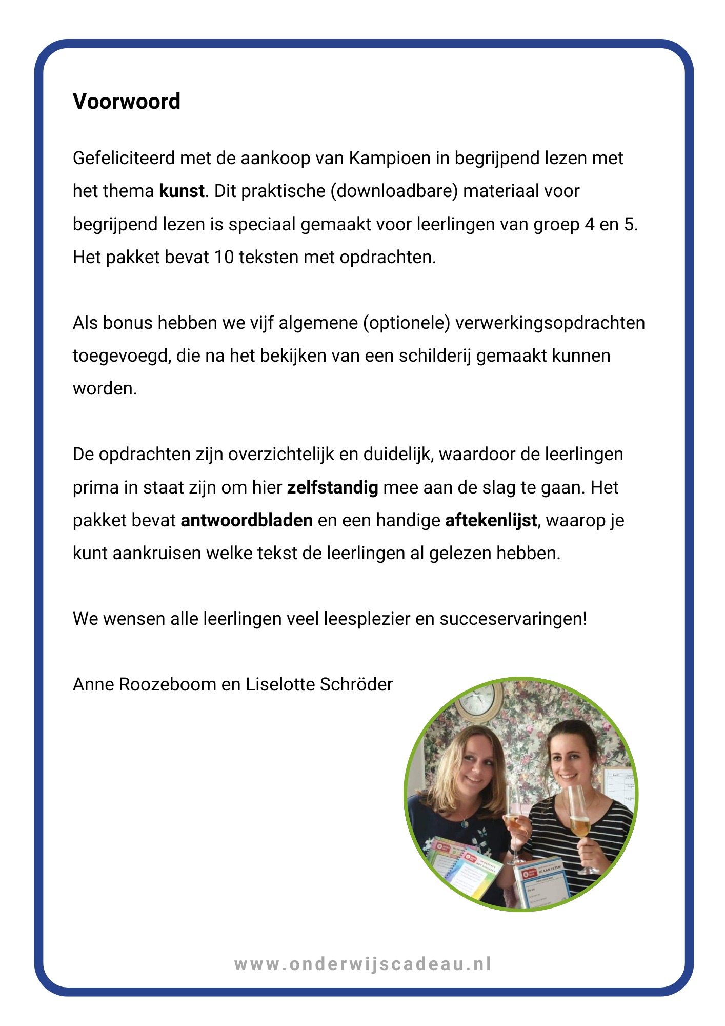 Kampioen in begrijpend lezen! - Thema: Kunst (groep 4/5)