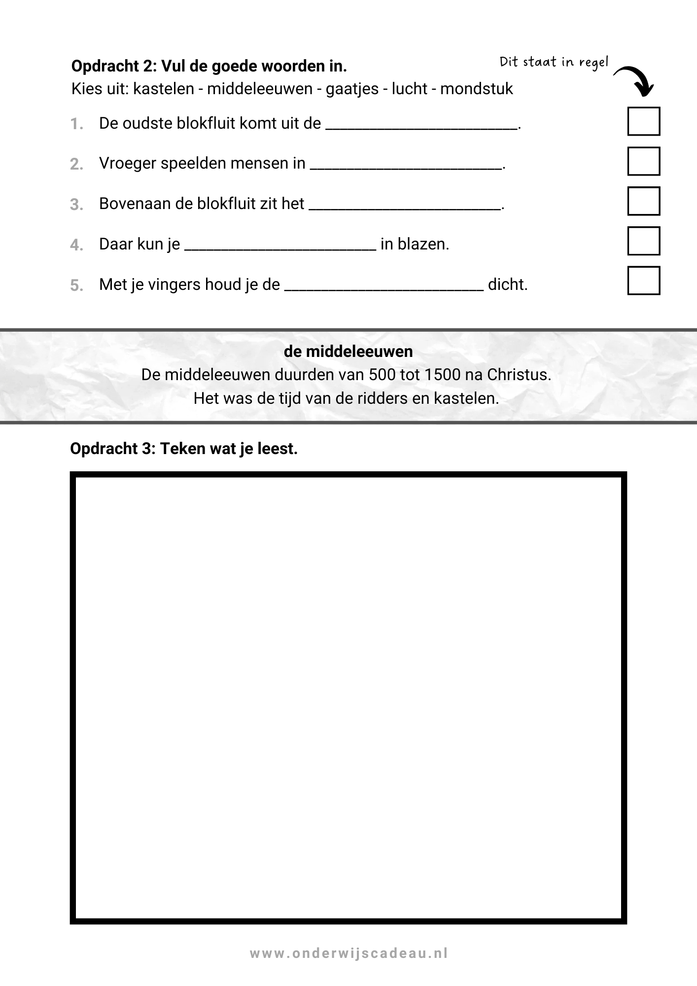 Begrijpend lezen: Muziek (groep 4/5)
