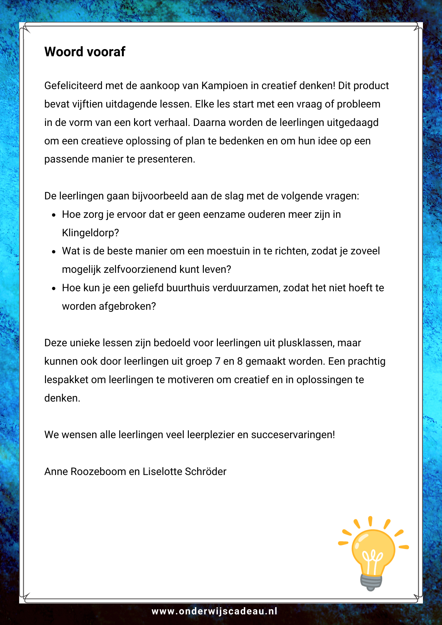 Kampioen in creatief denken!