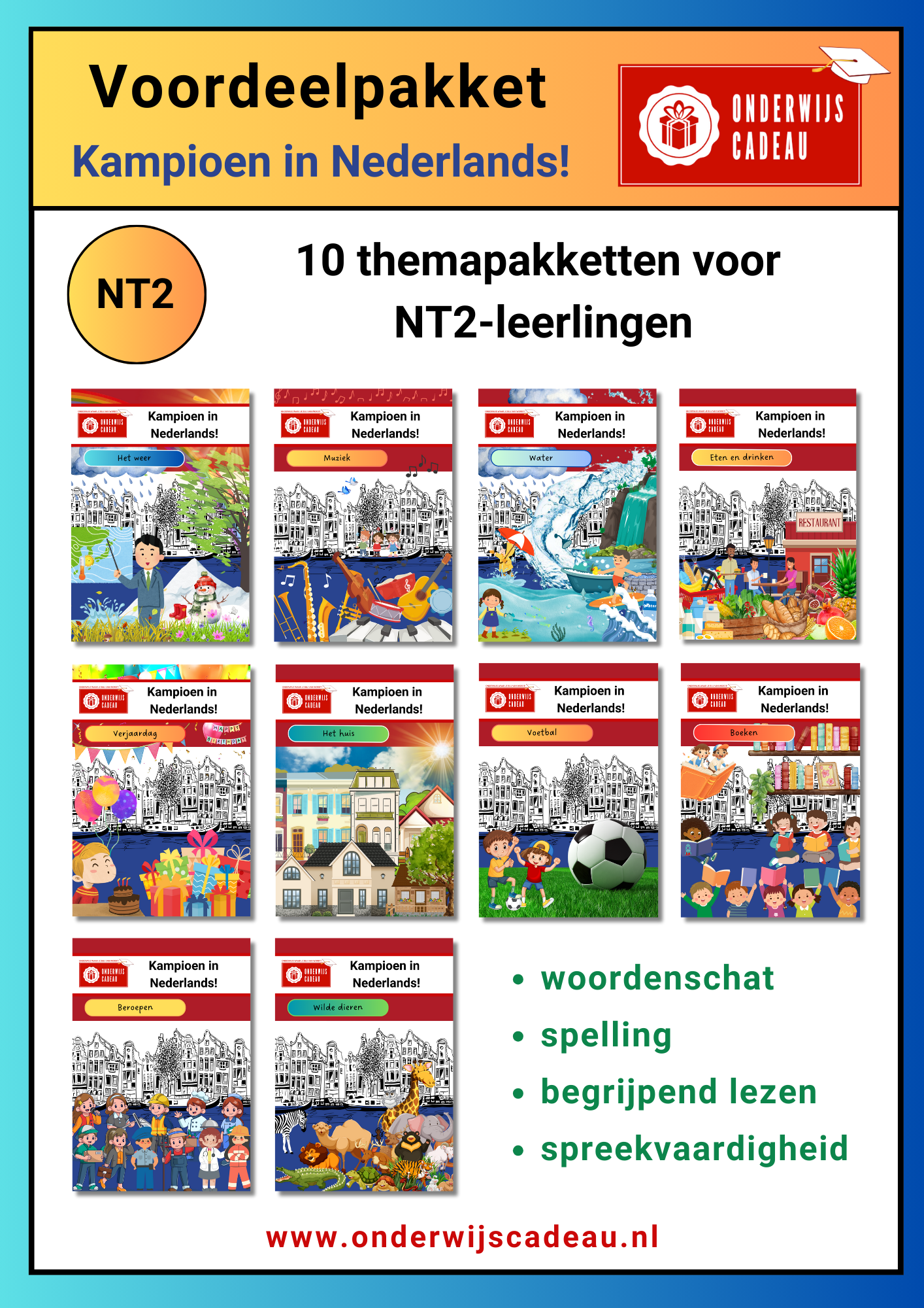 Voordeelpakket: 10 themapakketten voor NT2