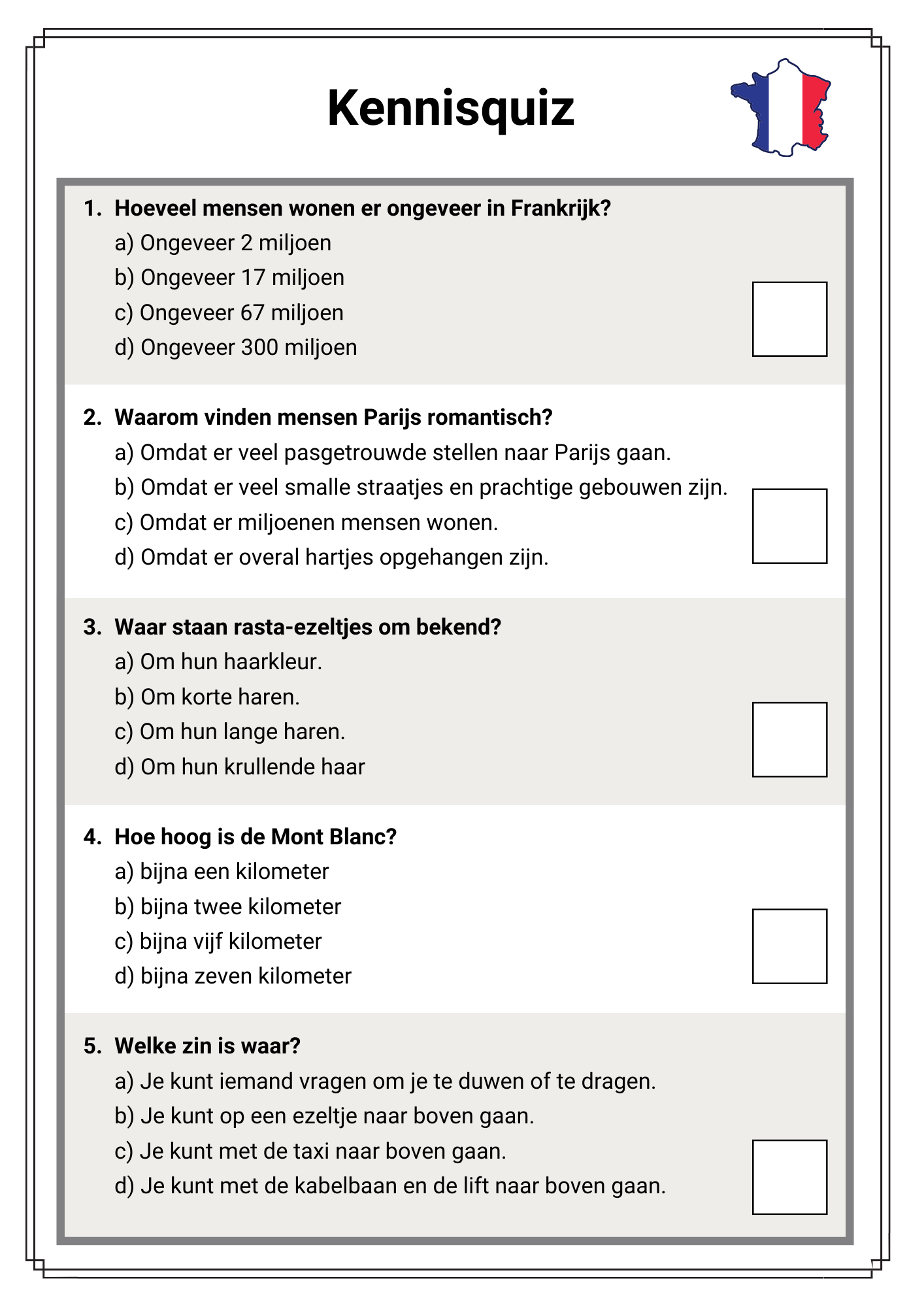 Kampioen in Frans!