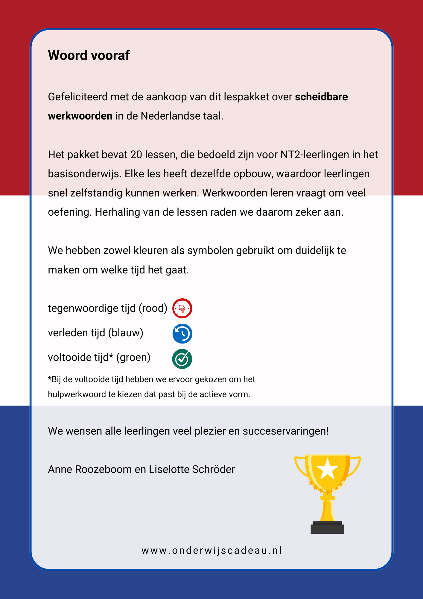 Kampioen in Nederlands! - NT2 - Scheidbare werkwoorden