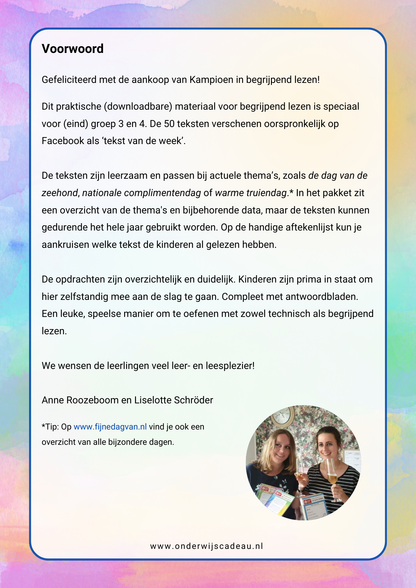 50 teksten van de week (Groep 3/4)