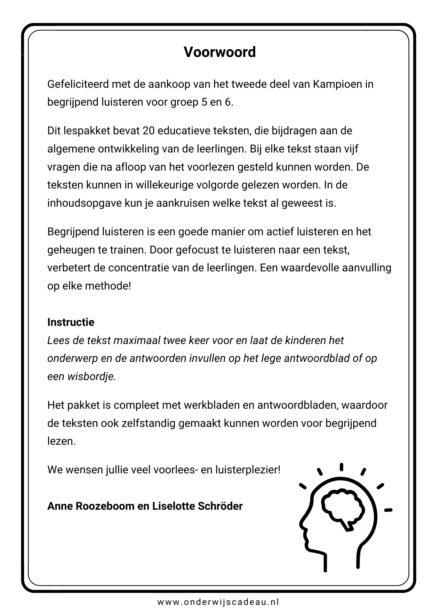 Kampioen in begrijpend luisteren! - Groep 5/6 - Deel 2