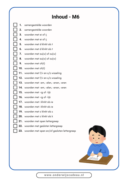 Spelling (NT2) - M6 en E6