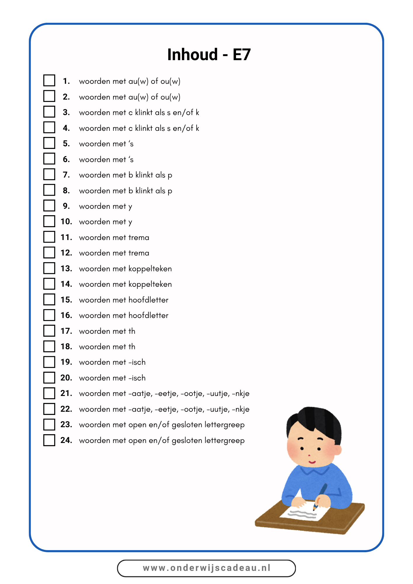 Kampioen in spelling! - M7 en E7