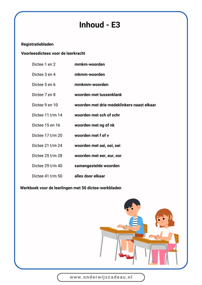 Dictees (NT2) - M3 en E3