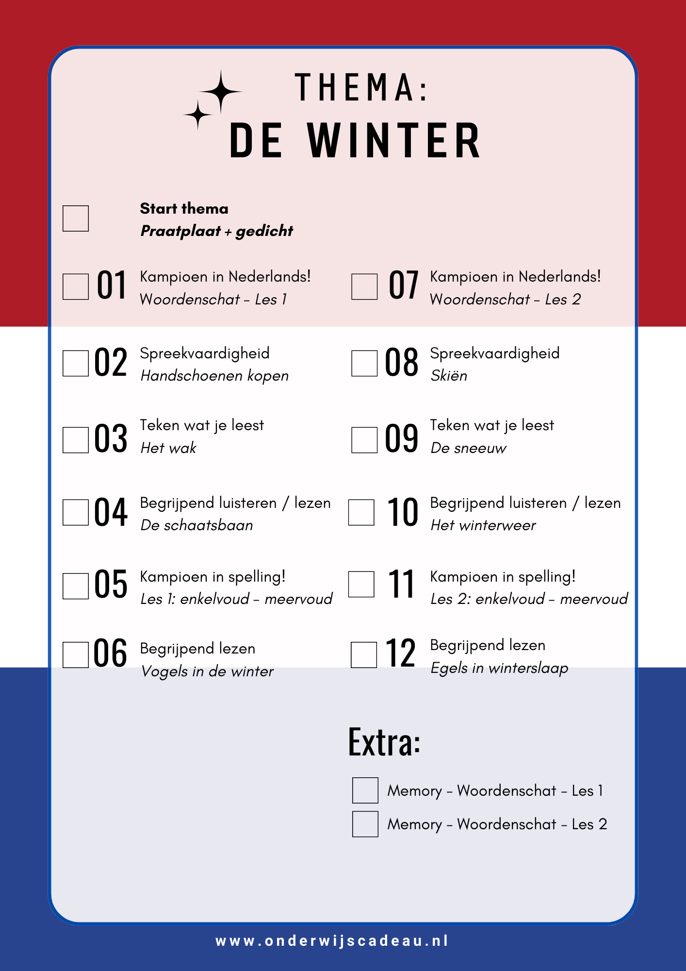 Kampioen in Nederlands! - NT2 - De winter