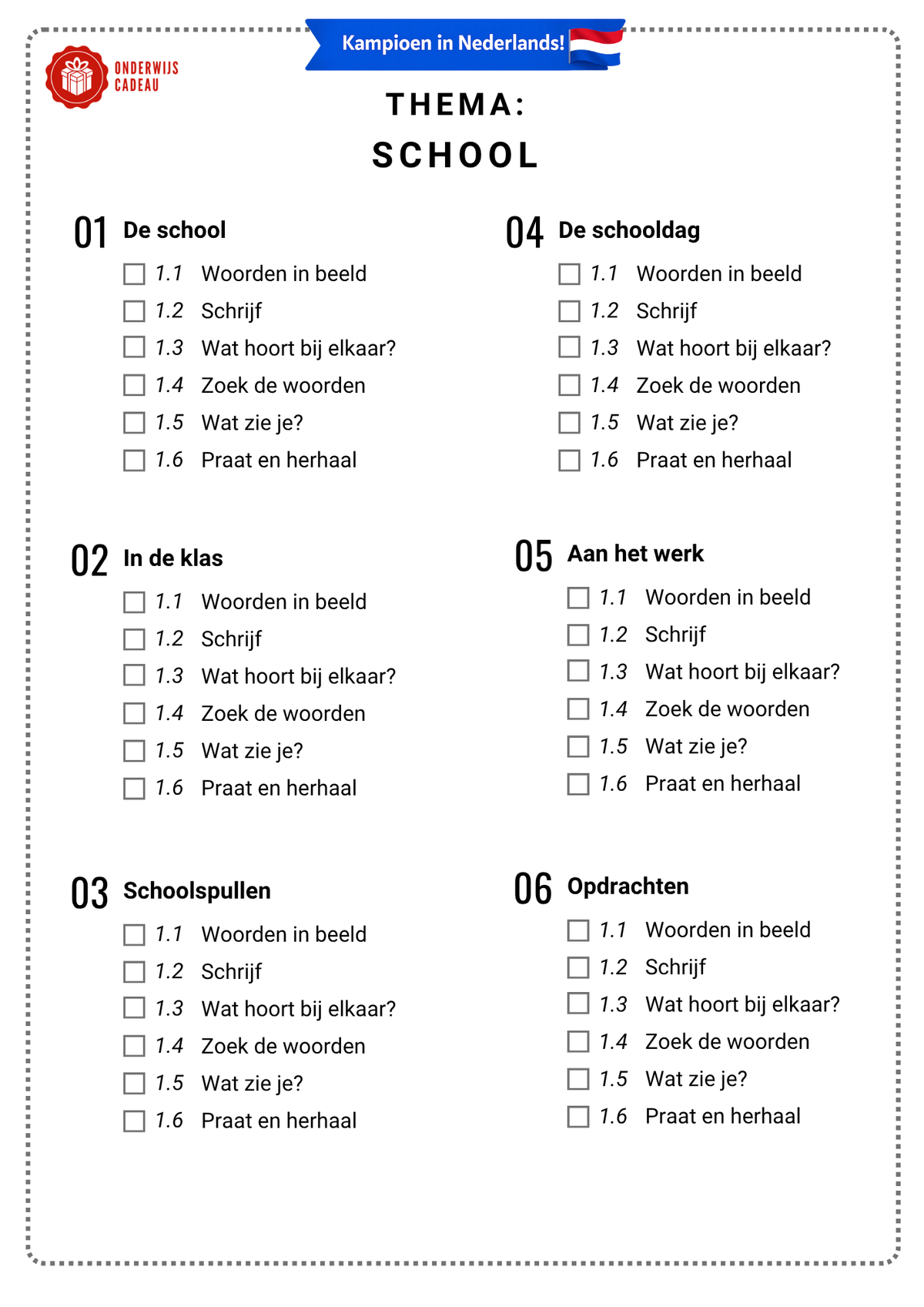 NIEUW! Woordenschattrainer - School