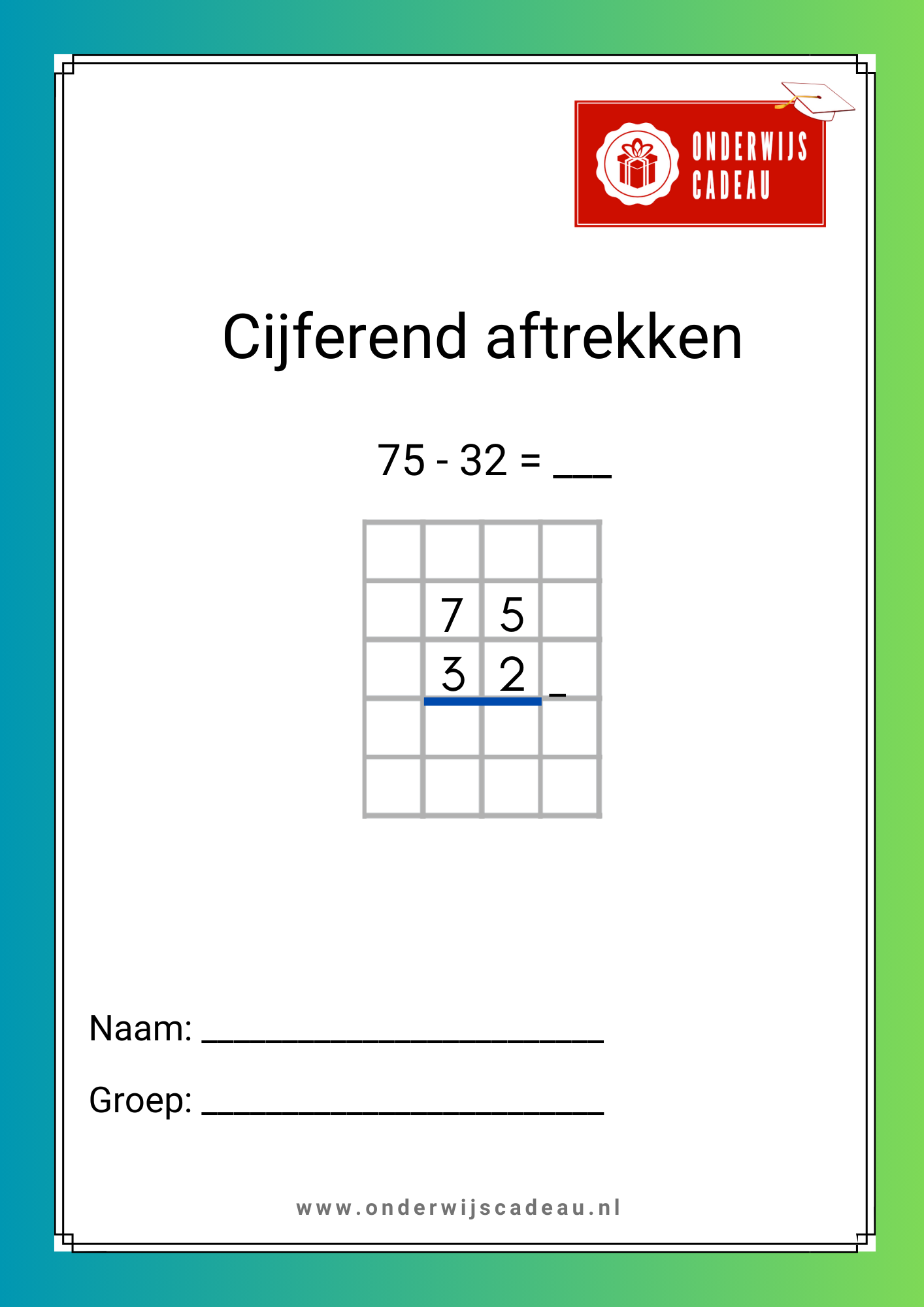 Rekenen zonder taal - Cijferend rekenen - aftrekken