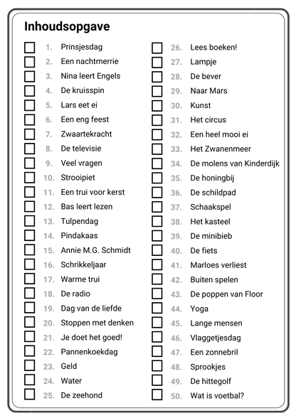 50 teksten van de week (Groep 3/4)