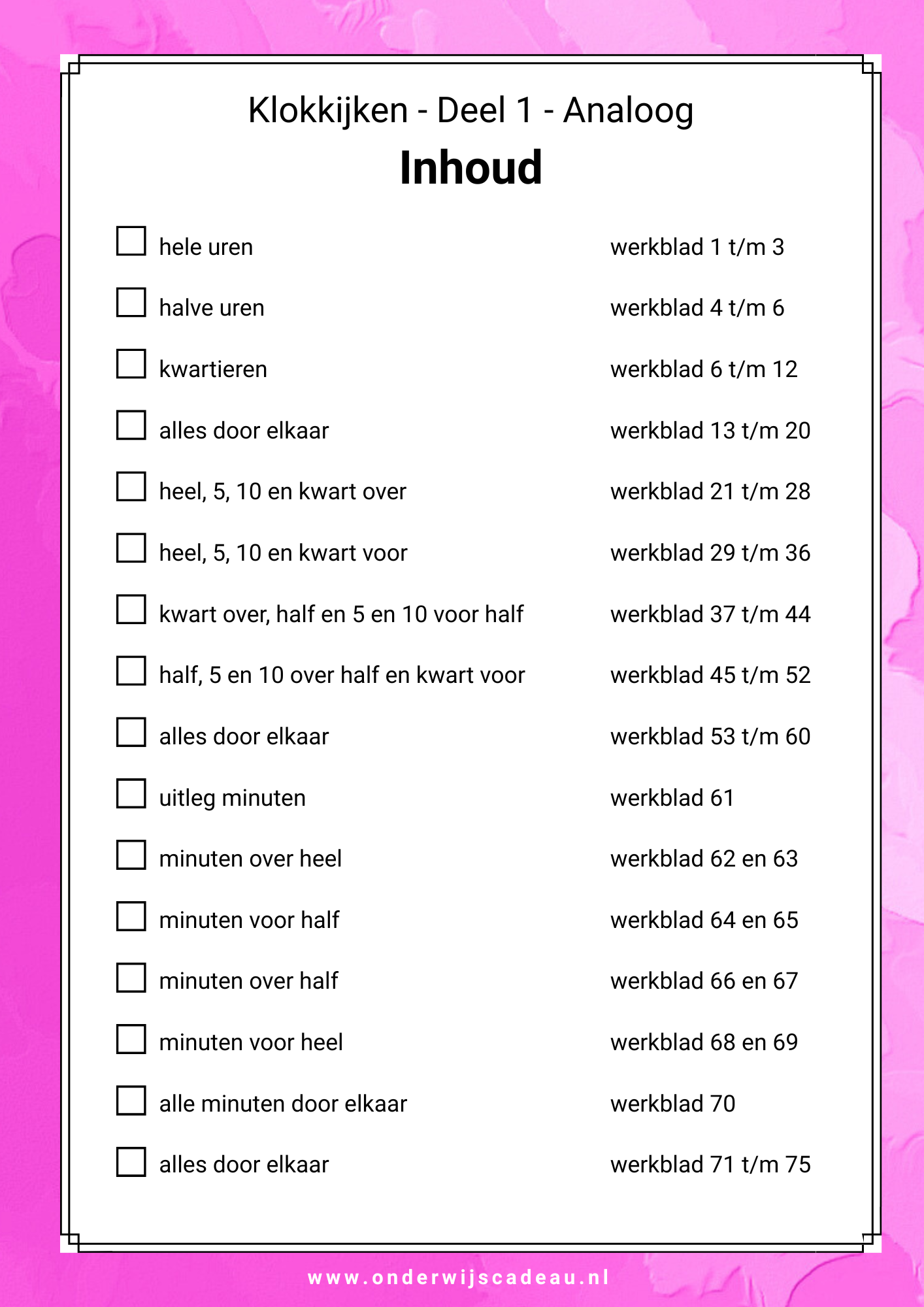 Klokkijken - Deel 1 (Analoog)