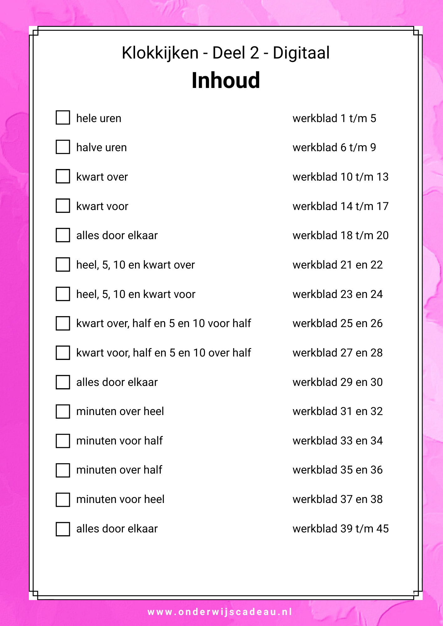 Klokkijken - Deel 2 (Digitaal)