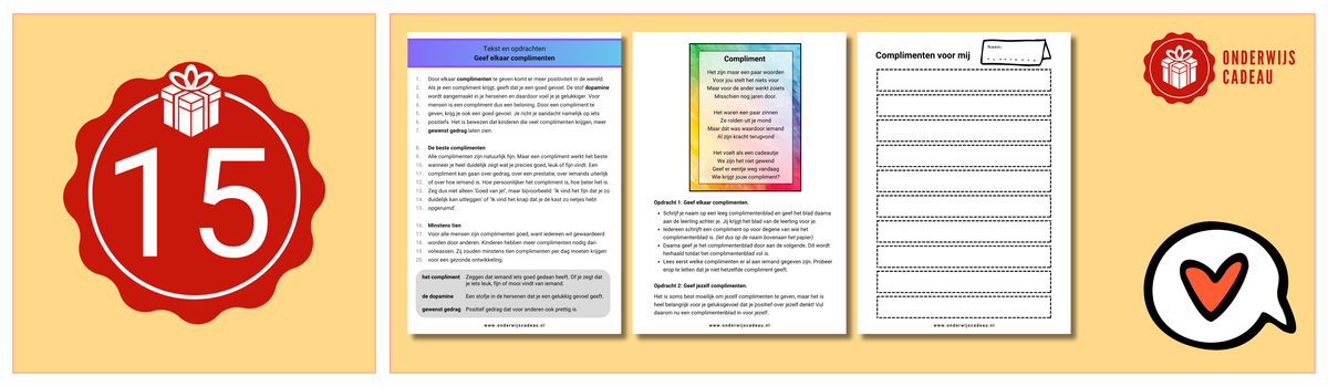 Dag 15: De kracht van een compliment in de klas