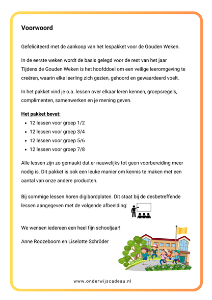 De Gouden Weken (groep 1 t/m 8)