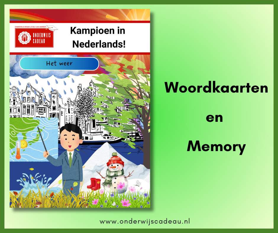 Het weer (NT2) - Woordkaarten en memory