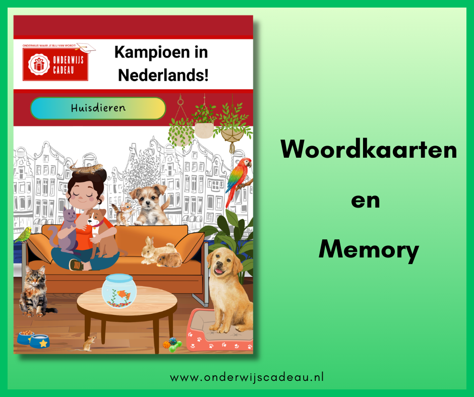 Huisdieren (NT2) - Woordkaarten en memory