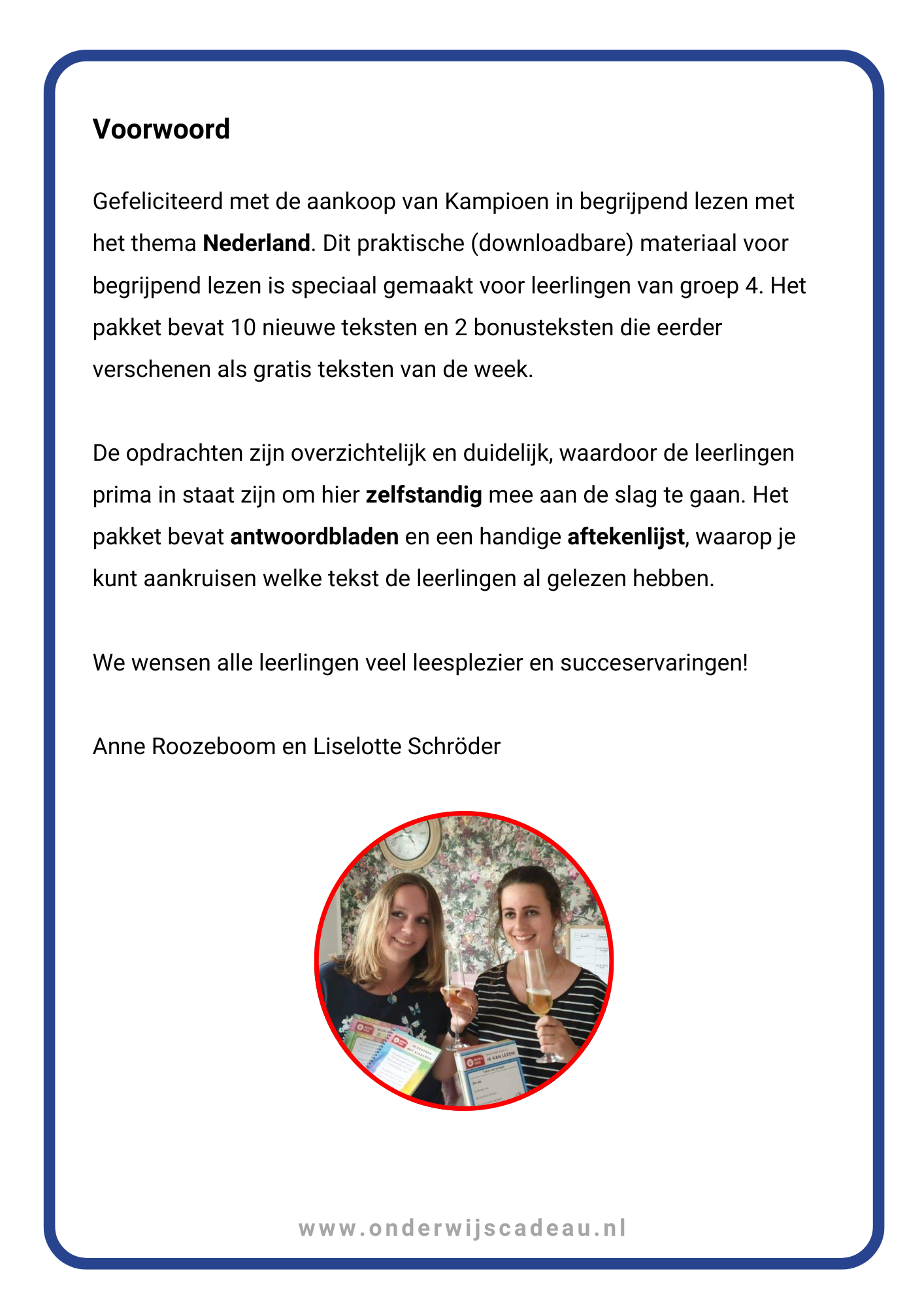 Kampioen in begrijpend lezen! - Thema: Nederland (groep 4)