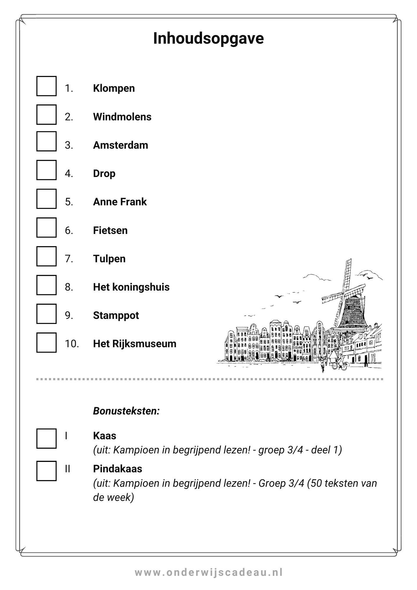 Kampioen in begrijpend lezen! - Thema: Nederland (groep 4)