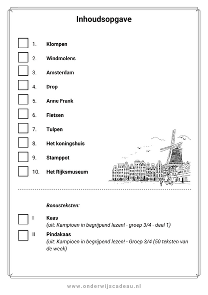 Begrijpend lezen: Nederland (groep 4)