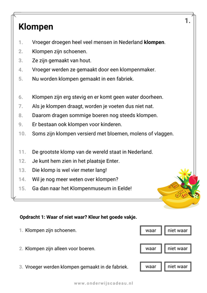 Begrijpend lezen: Nederland (groep 4)