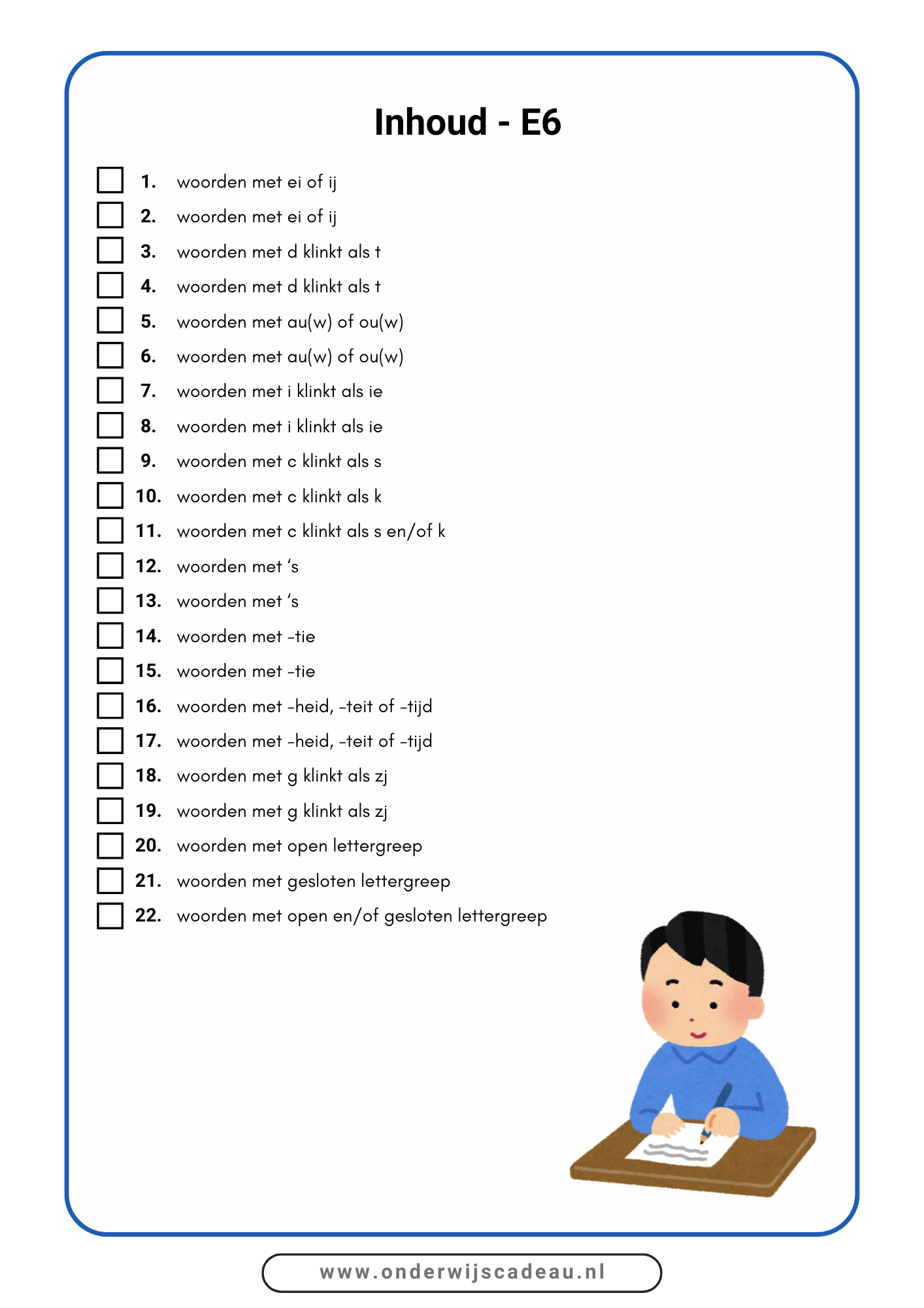 Kampioen in spelling! - M6 en E6