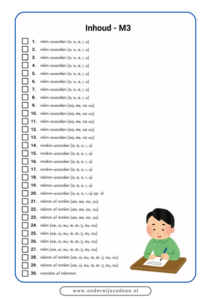 Spelling (NT2) - M3 en E3