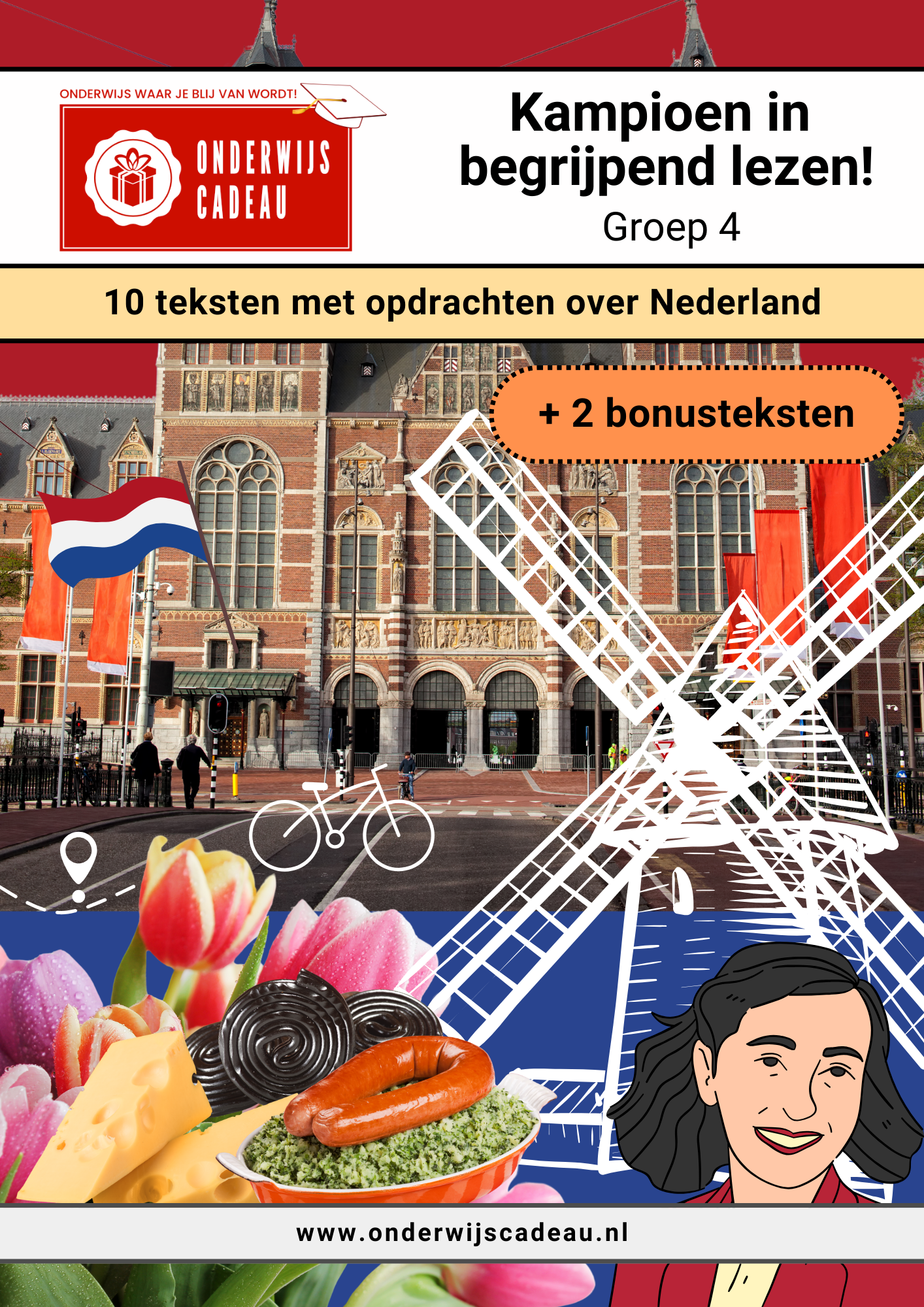 Kampioen in begrijpend lezen! - Thema: Nederland (groep 4)