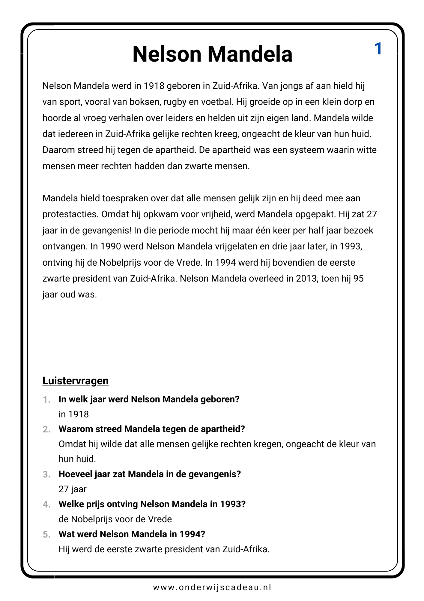 Begrijpend luisteren (Groep 7/8) - Deel 2
