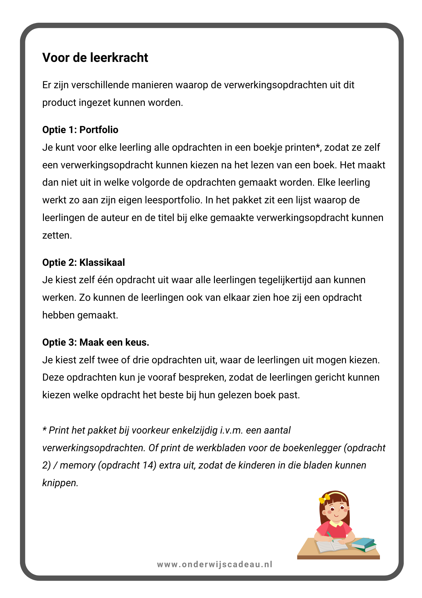 Kampioen in leesmotivatie! - Verwerkingsopdrachten