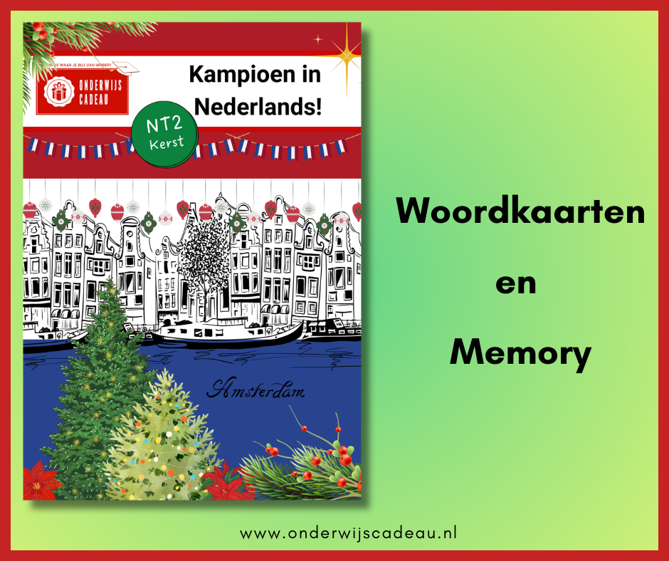 Kerst (NT2) - Woordkaarten en memory