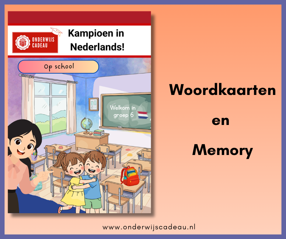 Op school (NT2) - Woordkaarten en memory