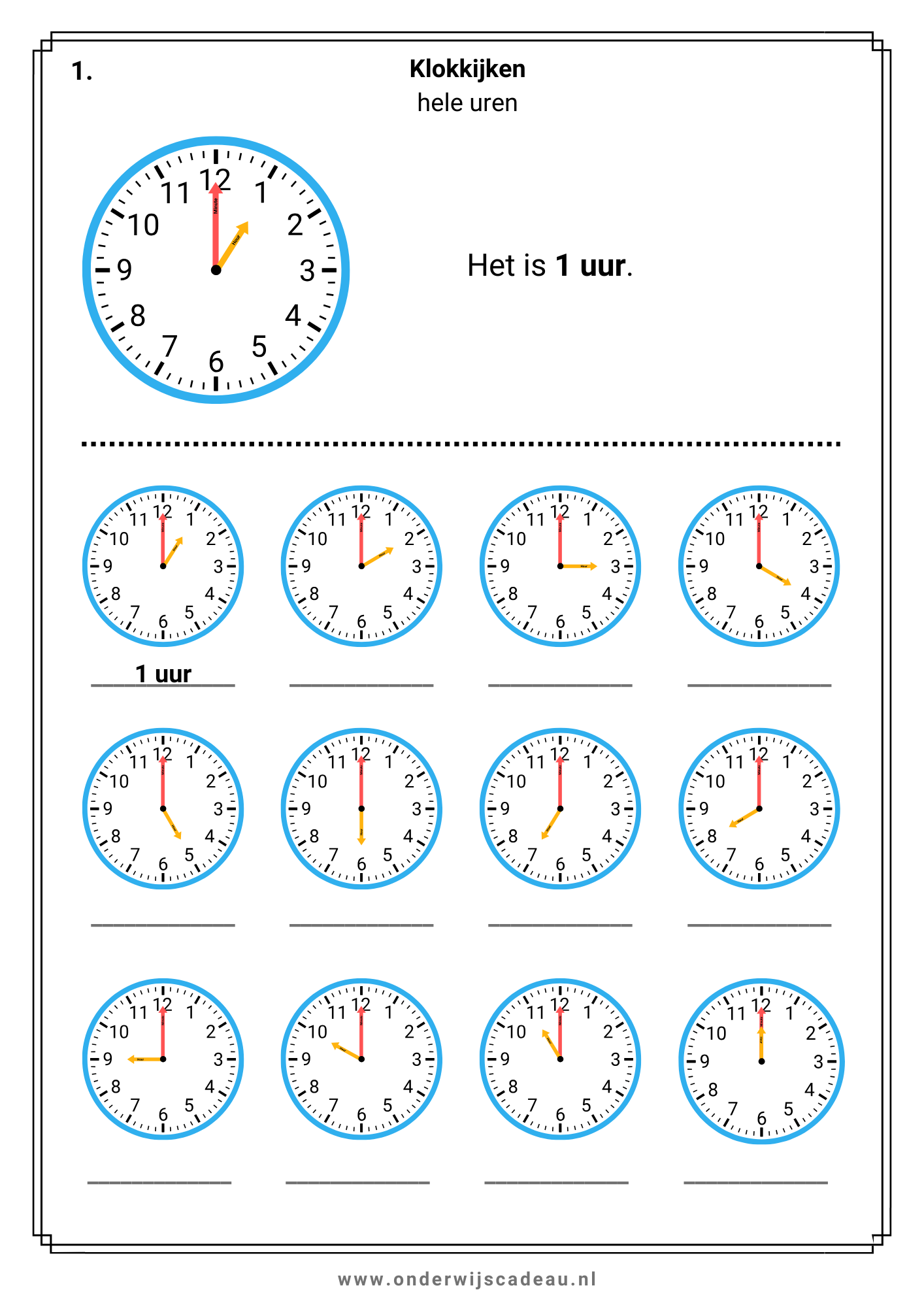 Klokkijken - Deel 1 (Analoog)