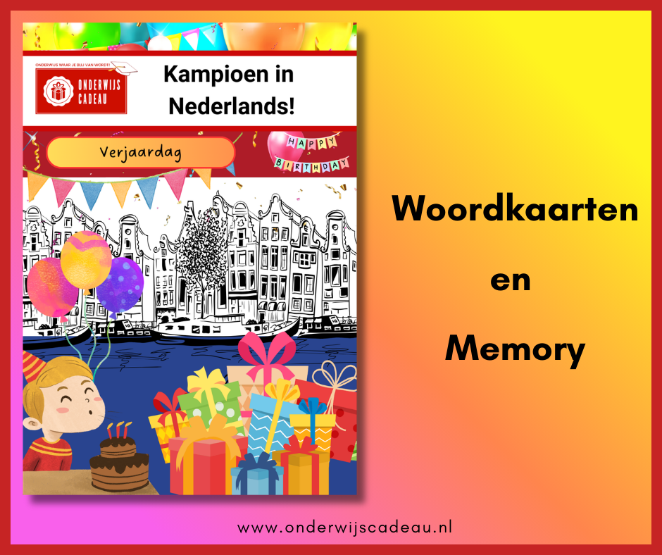 Verjaardag (NT2) - Woordkaarten en memory