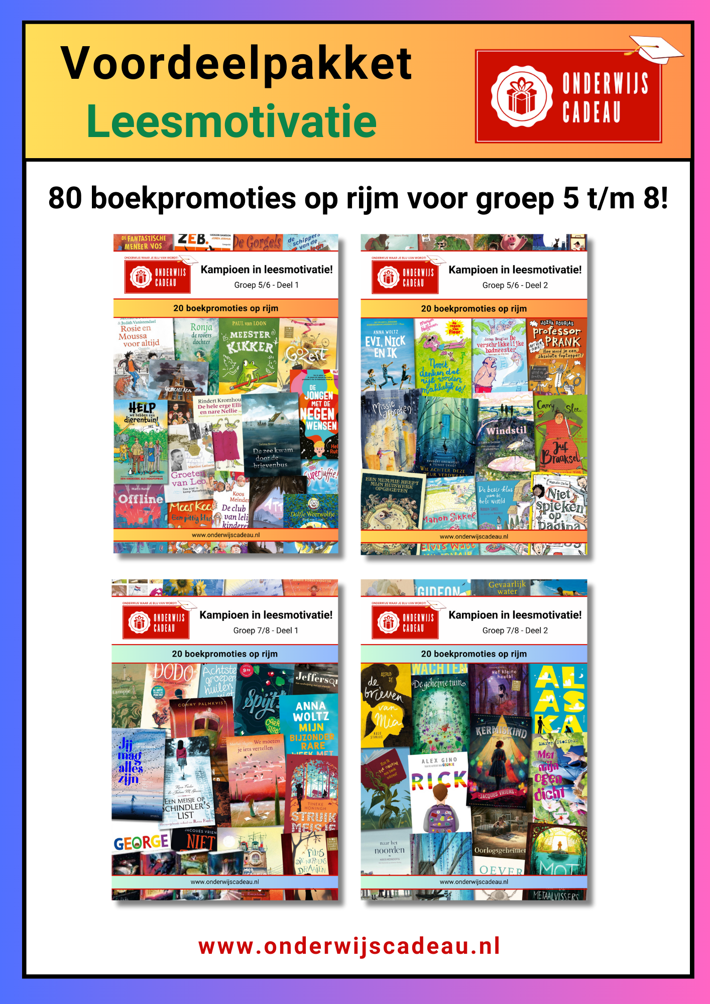 Voordeelpakket: Leesmotivatie (80 boekpromoties op rijm)