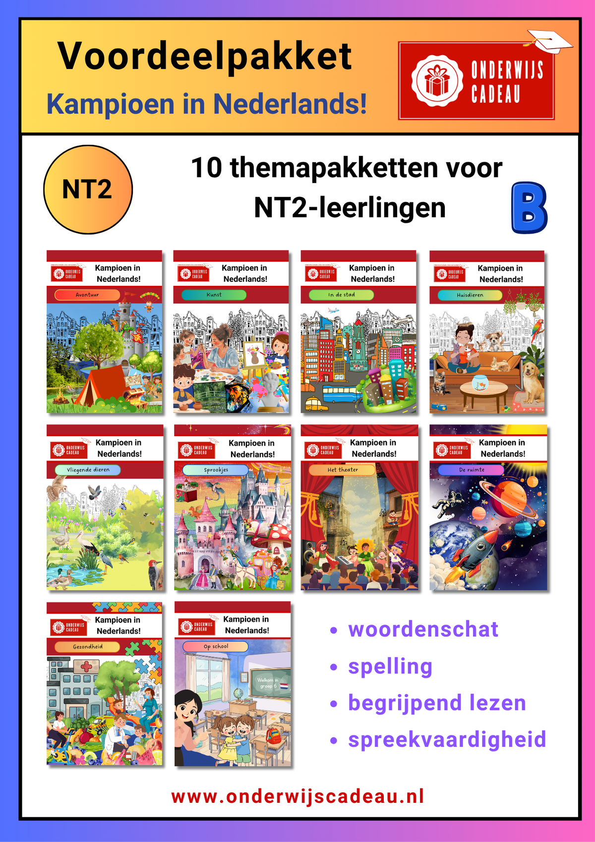 10 themapakketten (NT2) - Pakket B